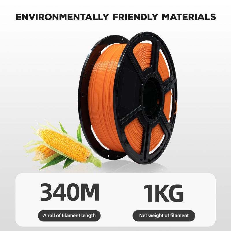 FLASHFORGE PLA Filament 1.75mm, 3D Printer Filament 1kg (2.2lbs) Spool, Dimensional Accuracy +/- 0.02mm, 3D Printing Filament Easy to Use and Fits for Most FDM 3D Printers (Orange) - Image 5